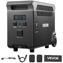 VEVOR Extra Battery for Portable Power Station, 3840Wh LiFePO4 Extra Expansion Battery with 3 Output Ports for Home Use, Outdoor Camping, Road Trips, RVs, Emergencies