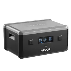 VEVOR Extra Battery for Portable Power Station, 2160Wh LiFePO4 Extra Expansion Battery with 3 Output Ports for Home Use, Outdoor Camping, Road Trips, RVs, Emergencies