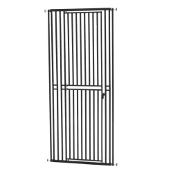 VEVOR Extra Tall Pet Gate for Cats, 28-34 in Adjustable Width, 78.7 in High Dog Gate, with Pressure Mount Kit and Wall Mount Kit, 1.2 in Narrow Bar Spacing, for Stairs, Doorways, and House, Black