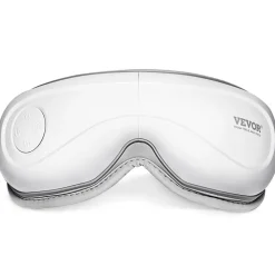 VEVOR Eye Massager with Heat, Heated Eye Massage Mask with 5 Modes and Bluetooth Music, 180° Foldable Eye Care Massager for Migraines, Eye Strain, Dark Circles, Ideal Gift for Mom/Dad, White