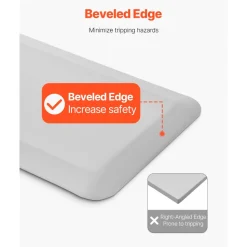 VEVOR Fall Mat for Elderly, 1-inch Thickened Fall Prevention Pad with Beveled Edge, Anti-Slip Bedside Safety Floor Mat for Seniors, Handicaps, Patients (24 x 70 inch)