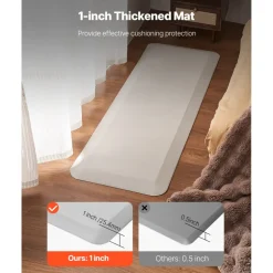 VEVOR Fall Mat for Elderly, 1-inch Thickened Fall Prevention Pad with Beveled Edge, Anti-Slip Bedside Safety Floor Mat for Seniors, Handicaps, Patients (24 x 70 inch)