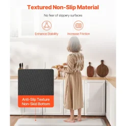 VEVOR Fall Mat for Elderly, 3/4-inch Thickened Fall Prevention Pad with Beveled Edge, Anti-Slip Bedside Safety Floor Mat for Seniors, Handicaps, Patients (24 x 70 inch)