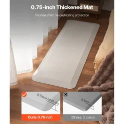 VEVOR Fall Mat for Elderly, 3/4-inch Thickened Fall Prevention Pad with Beveled Edge, Anti-Slip Bedside Safety Floor Mat for Seniors, Handicaps, Patients (24 x 70 inch)