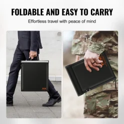 VEVOR Faraday Bag, 4 Pack Faraday Pouch Set for Laptop(16.9x15"), Tablet(13x10.2"), Phone(7.87x4.7") & Radio(10.6x7.8"), Fireproof Signal Blocking Holder Faraday Pouch for Anti-Theft & Anti-Hacking