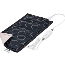 VEVOR Far Infrared Heating Pad, 12" x 24" Weighted Heating Pad with Far Infrared Therapy, 4 Temperature Settings, 2-hour Auto-off, Electric Heating Pad for Back Neck Shoulder Abdomen Pain Relief