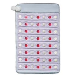 VEVOR Far Infrared Heating Pad, Amethyst Heating Pad with Jade & Tourmaline Stones, 660nm Photon Light & Negative Ions, 103-159℉ Hot Gemstones Mat with 0-12 Hours Timer for Pain Relief (32