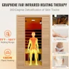 VEVOR Far Infrared Wooden Sauna, Room Home Sauna Spa for 3 to 4 Person, Low EMF Far Infrared Hemlock Wood Sauna with Tempered Glass Door & Bluetooth Speakers & Chromotherapy Lights, 2580W Indoor