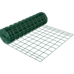 VEVOR Farm Fence, 39 x 787 in, 4 x 4 in Mesh 2.1mm Galvanized Steel Wire Fencing for Cattle, Hog & Sheep, Heavy Duty Vinyl Coated Livestock Fence for Animal Enclosures, Cage Wire, Garden Fences, Green
