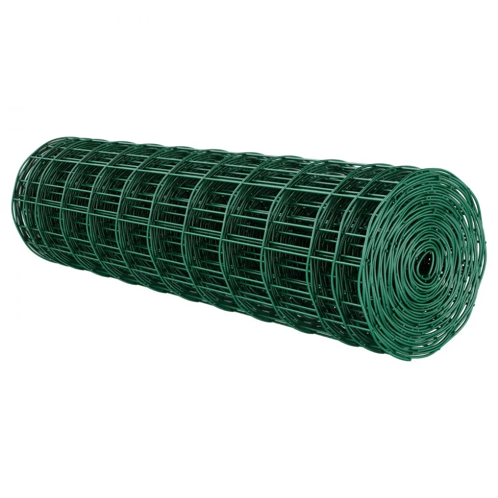 VEVOR Farm Fence, 39 x 787 in, 4 x 4 in Mesh 2.1mm Galvanized Steel Wire Fencing for Cattle, Hog & Sheep, Heavy Duty Vinyl Coated Livestock Fence for Animal Enclosures, Cage Wire, Garden Fences, Green