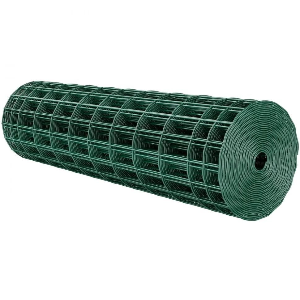 VEVOR Farm Fence, 47 x 984 in, 2 x 4 in Mesh 2.1mm Galvanized Steel Wire Fencing for Cattle, Hog & Sheep, Heavy Duty Vinyl Coated Livestock Fence for Animal Enclosures, Cage Wire, Garden Fences, Green