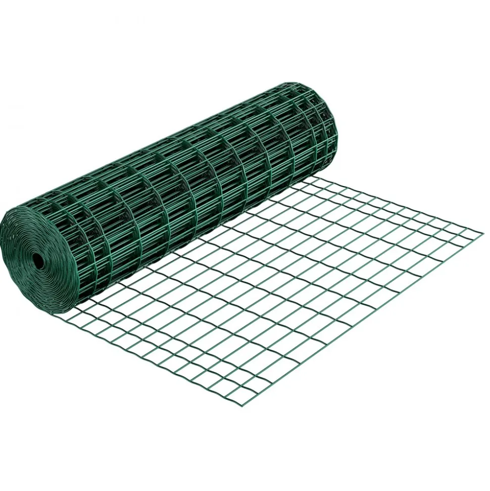 VEVOR Farm Fence, 47 x 984 in, 2 x 4 in Mesh 2.1mm Galvanized Steel Wire Fencing for Cattle, Hog & Sheep, Heavy Duty Vinyl Coated Livestock Fence for Animal Enclosures, Cage Wire, Garden Fences, Green