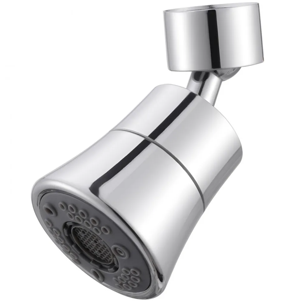 VEVOR Faucet Aerator, 360° Swivel Kitchen Sink Aerator, 5-Function 5-Flow Sink Sprayer Attachment, Bathroom Faucet Extender Head Replacement for 15/16 inch Female Thread with Adapter & 55/64 inch Male
