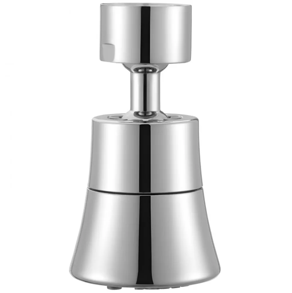 VEVOR Faucet Aerator, 360° Swivel Kitchen Sink Aerator, 5-Function 5-Flow Sink Sprayer Attachment, Bathroom Faucet Extender Head Replacement for 15/16 inch Female Thread with Adapter & 55/64 inch Male