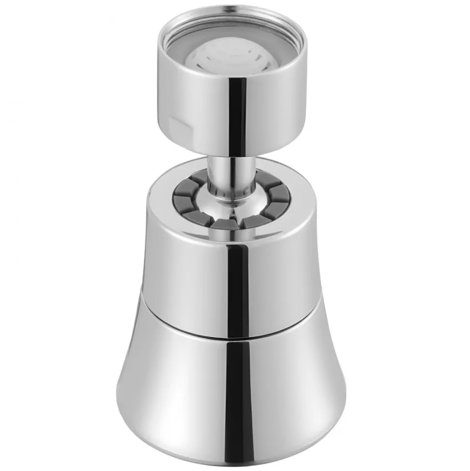 VEVOR Faucet Aerator, 360° Swivel Kitchen Sink Aerator, 5-Function 5-Flow Sink Sprayer Attachment, Bathroom Faucet Extender Head Replacement for 15/16 inch Female Thread with Adapter & 55/64 inch Male