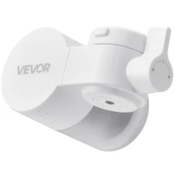 VEVOR Faucet Mount Water Filter, Vertical Water Purifier for Sink Tap, Carbon Fiber Filter, Removes Chlorine Lead with 3 Filters, Fits Most Kitchen or Bathroom Faucets, White