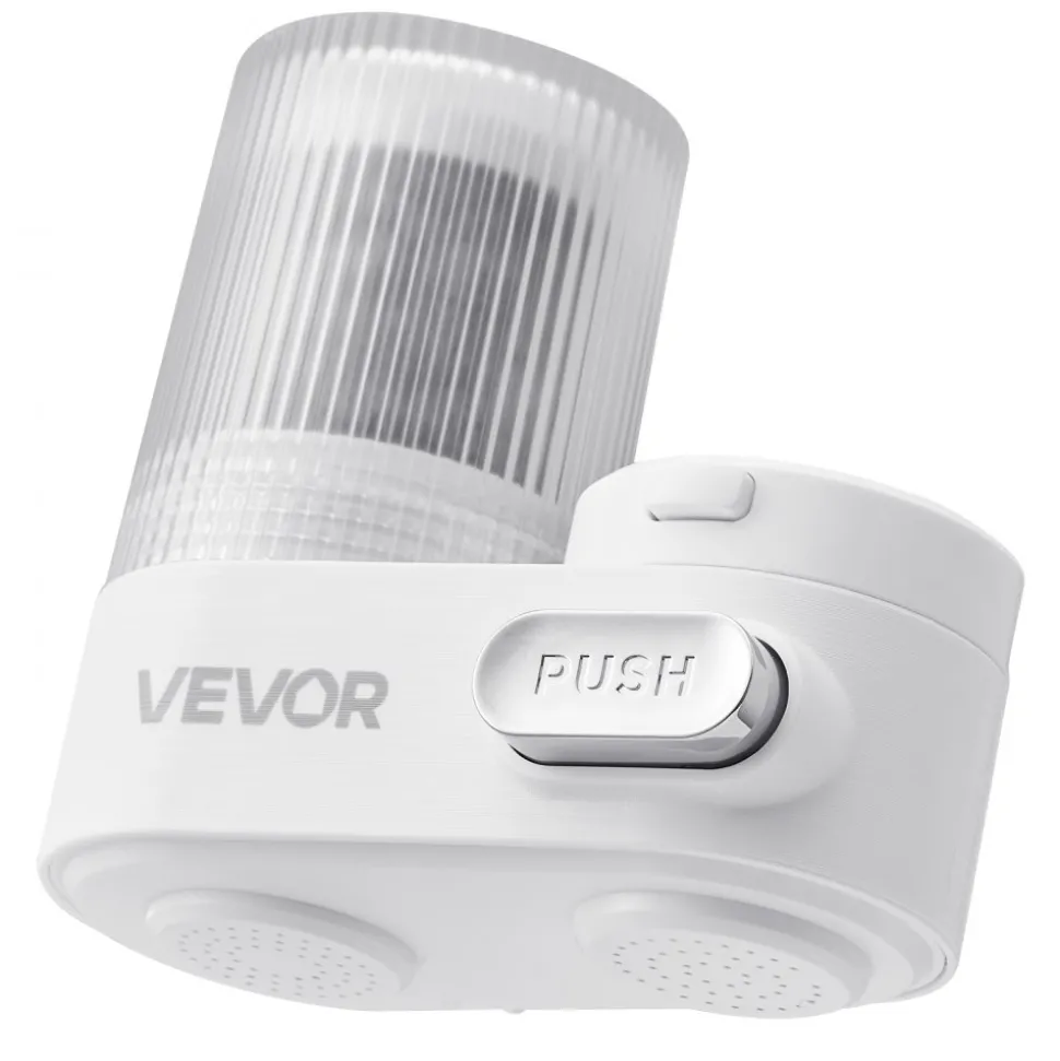 VEVOR Faucet Mount Water Filter, Vertical Water Purifier for Sink Tap, Carbon Fiber Filters, Removes Chlorine Lead with 1 Filter, Fits Most Kitchen or Bathroom Faucets, White