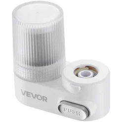 VEVOR Faucet Mount Water Filter, Vertical Water Purifier for Sink Tap, Carbon Fiber Filters, Removes Chlorine Lead with 1 Filter, Fits Most Kitchen or Bathroom Faucets, White
