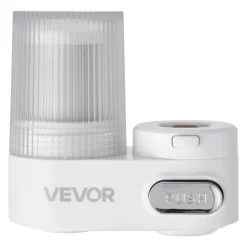 VEVOR Faucet Mount Water Filter, Vertical Water Purifier for Sink Tap, Carbon Fiber Filters, Removes Chlorine Lead with 1 Filter, Fits Most Kitchen or Bathroom Faucets, White