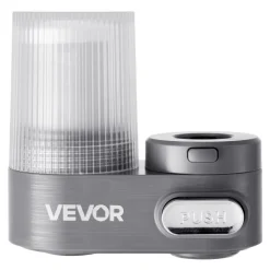 VEVOR Faucet Mount Water Filter, Horizontal Water Purifier for Sink Tap, Carbon Fiber Filters, Removes Chlorine Lead with 1 Filter, Fits Most Kitchen or Bathroom Faucets, White