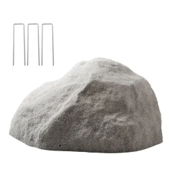 VEVOR Faux Rock Cover, Outdoor Fake Rock Well Pump Cover, Realistic Natural Texture, Lightweight & Weather-Resistant Artificial Boulder for Landscaping Garden Yard Décor, Dark Grey, Medium Size
