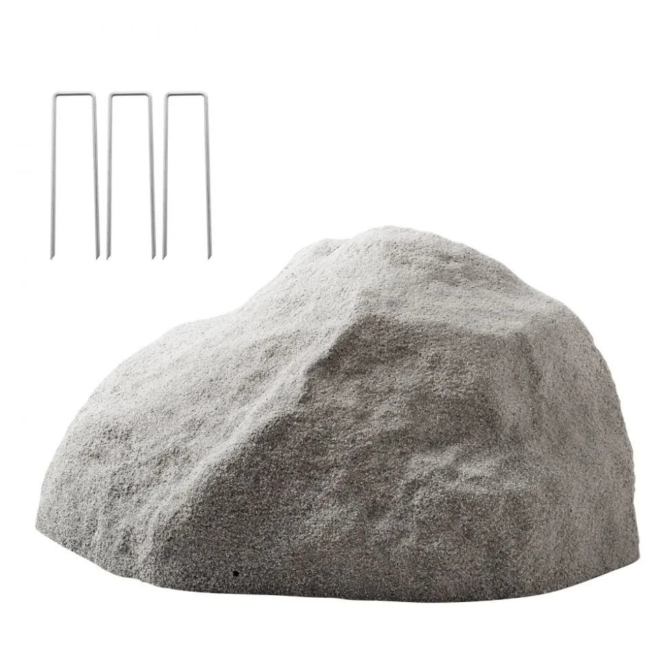 VEVOR Faux Rock Cover, Outdoor Fake Rock Well Pump Cover, Realistic Natural Texture, Lightweight & Weather-Resistant Artificial Boulder for Landscaping Garden Yard Décor, Dark Grey, Medium Size