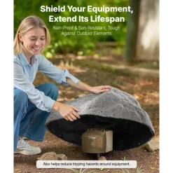 VEVOR Faux Rock Cover, Outdoor Fake Rock Well Pump Cover, Realistic Natural Texture, Lightweight & Weather-Resistant Artificial Boulder for Landscaping Garden Yard Décor, Dark Grey, Medium Size