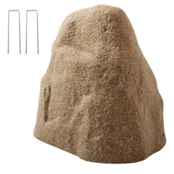 VEVOR Faux Rock Cover, Outdoor Fake Rock Well Pump Cover, Realistic Natural Texture, Lightweight & Weather-Resistant Artificial Boulder for Landscaping Garden Yard Décor, Sandy Brown, Small Size