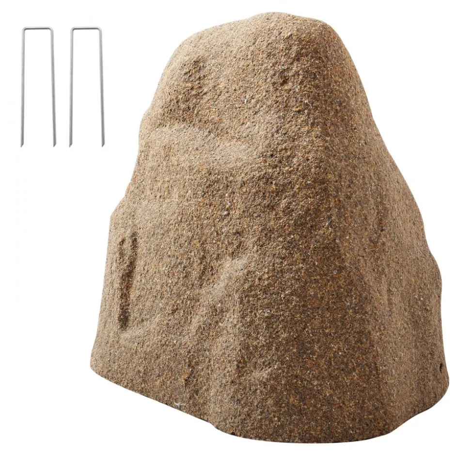 VEVOR Faux Rock Cover, Outdoor Fake Rock Well Pump Cover, Realistic Natural Texture, Lightweight & Weather-Resistant Artificial Boulder for Landscaping Garden Yard Décor, Sandy Brown, Small Size