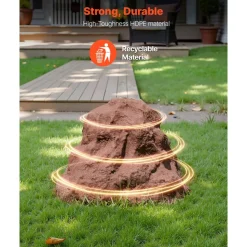 VEVOR Faux Rock Cover, Outdoor Fake Rock Well Pump Cover, Realistic Natural Texture, Lightweight & Weather-Resistant Polyresin Artificial Boulder for Landscaping Garden Yard Décor, Brown, Small Size