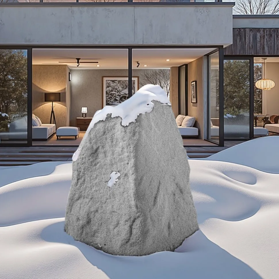 VEVOR Faux Rock Cover, Outdoor Fake Landscape Rock Well Pump Cover, Realistic Appearance & Seamless Design, Lightweight & Weather-Resistant Artificial Boulder for Garden Yard Décor, Grey, Medium Size