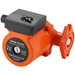 VEVOR F-0011-BF4-J Cast Iron Circulator Pump, 33 GPM, AC 120V 33 ft Hot Water Recirculating Circulation Pump, 1-1/4 in Flange Connection, 3-Speed Adjustment, Quiet Operation, for Home Heating System