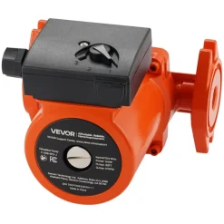 VEVOR F-009-BF5-J Cast Iron Circulator Pump, 17 GPM, AC 120V 35 ft Hot Water Recirculating Circulation Pump, 3/4-Inch Flange Connection, 3-Speed Adjustment, Quiet Operation, for Home Heating System