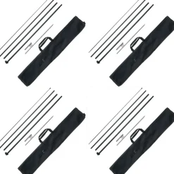 VEVOR Feather Flag Pole Kit, 2 Packs Swooper Flag Pole 16.3 ft, Sign Flag Poles for Business Advertising Flags Outdoor, with Ground Stakes and A Carrying Bag (Flag Not Included)