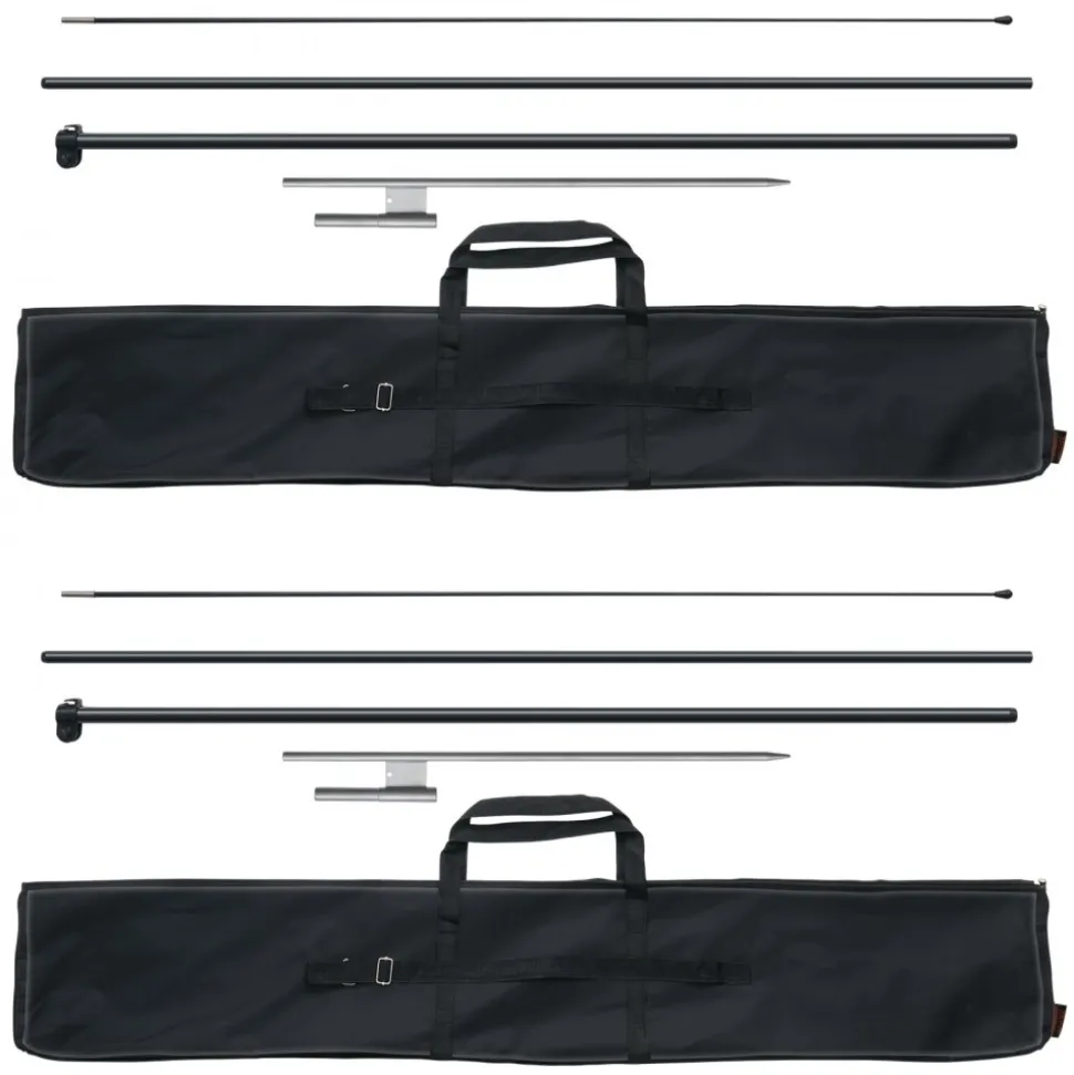 VEVOR Feather Flag Pole Kit, 2 Packs Swooper Flag Pole 12.7 ft, Sign Flag Poles for Business Advertising Flags Outdoor, with Ground Stakes and A Carrying Bag (Flag Not Included)