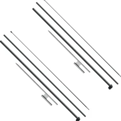 VEVOR Feather Flag Pole Kit, 2 Packs Swooper Flag Pole 12.7 ft, Sign Flag Poles for Business Advertising Flags Outdoor, with Ground Stakes and A Carrying Bag (Flag Not Included)