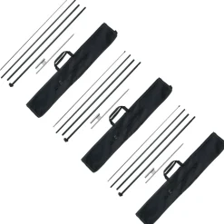VEVOR Feather Flag Pole Kit, 3 Packs Swooper Flag Pole 16.3 ft, Sign Flag Poles for Business Advertising Flags Outdoor, with Ground Stakes and A Carrying Bag (Flag Not Included)