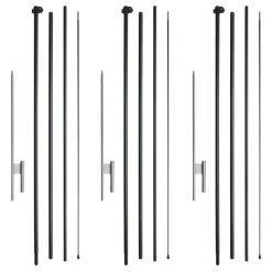 VEVOR Feather Flag Pole Kit, 3 Packs Swooper Flag Pole 16.3 ft, Sign Flag Poles for Business Advertising Flags Outdoor, with Ground Stakes and A Carrying Bag (Flag Not Included)