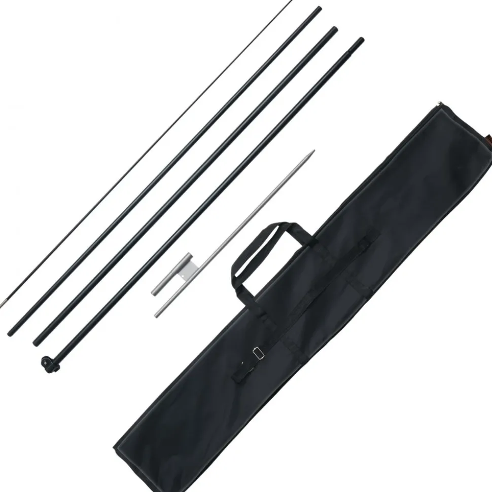 VEVOR Feather Flag Pole Kit, Swooper Flag Pole Set 16.3 ft, Sign Flag Poles for Business Advertising Flags Outdoor, with A Ground Stake and Carrying Bag (Flag Not Included)
