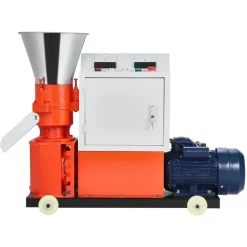 VEVOR Feed Pellet Mill Machine, 5 mm Animal Feed Pellet Making Machine, 3KW 240V Animal Food Granulator Mill Machines with 3 Pressure Rollers & 4 Wheels, Ideal for Poultry, Livestock, Farm Animals