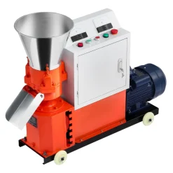 VEVOR Feed Pellet Mill Machine, 5 mm Animal Feed Pellet Making Machine, 3KW 240V Animal Food Granulator Mill Machines with 3 Pressure Rollers & 4 Wheels, Ideal for Poultry, Livestock, Farm Animals
