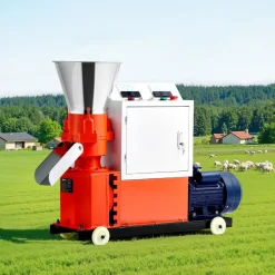 VEVOR Feed Pellet Mill Machine, 6 mm Animal Feed Pellet Making Machine, 3KW 240V Animal Food Granulator Mill Machines with 3 Pressure Rollers & 4 Wheels, Ideal for Poultry, Livestock, Farm Animals