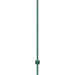 VEVOR 5 Feet Fence Post, 10 Pack U-Channel Heavy Duty Metal Fence Posts, Sturdy Steel Fence Stakes for Garden Yard, Lawn, Farms and Outdoor Wire Fencing, Green