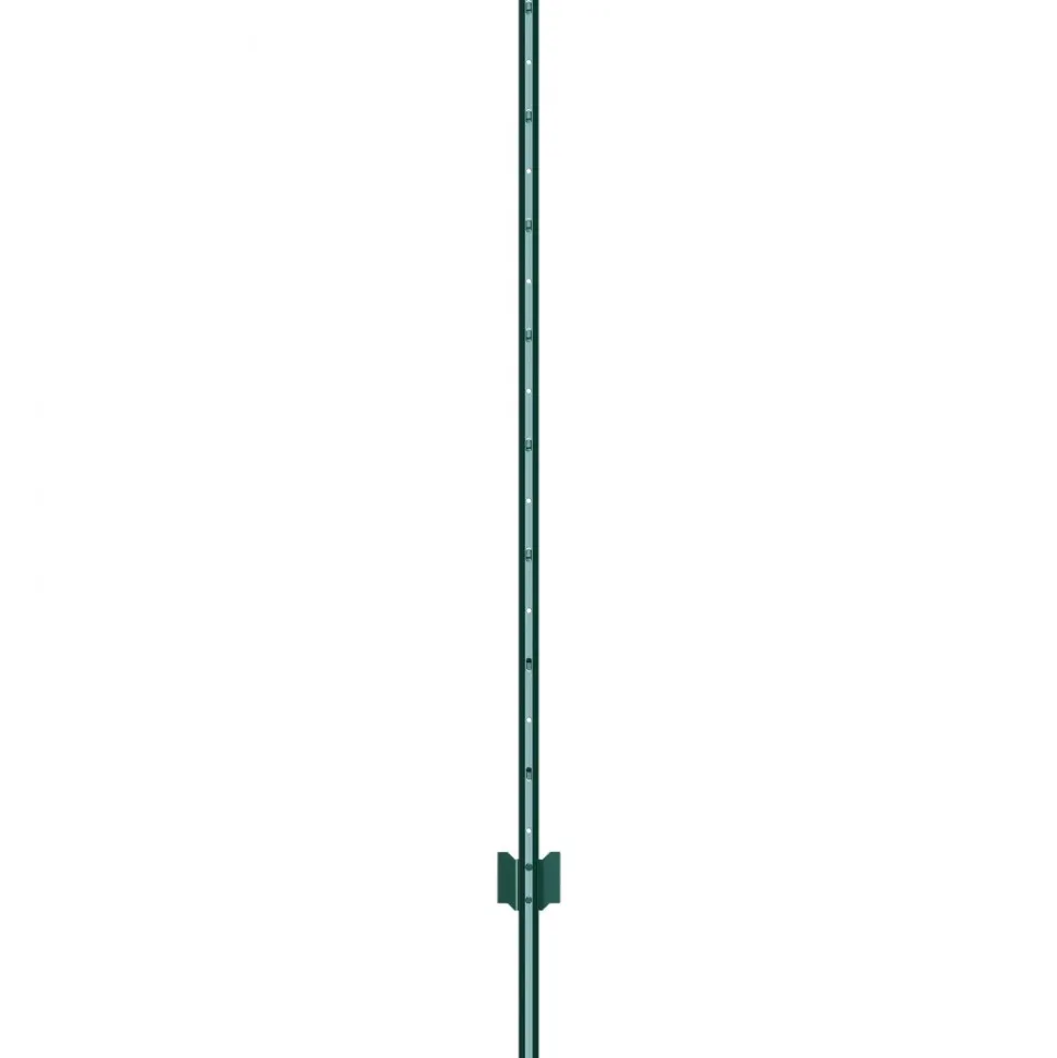 VEVOR 5 Feet Fence Post, 10 Pack U-Channel Heavy Duty Metal Fence Posts, Sturdy Steel Fence Stakes for Garden Yard, Lawn, Farms and Outdoor Wire Fencing, Green