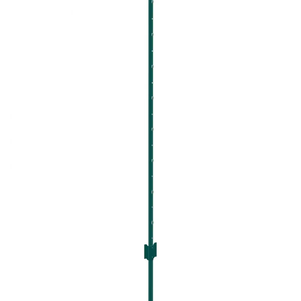 VEVOR 5 Feet Fence Post, 10 Pack U-Channel Heavy Duty Metal Fence Posts, Sturdy Steel Fence Stakes for Garden Yard, Lawn, Farms and Outdoor Wire Fencing, Green