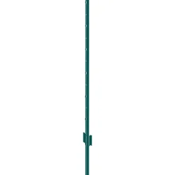 VEVOR 4 Feet Fence Post, 10 Pack U-Channel Heavy Duty Metal Fence Posts, Sturdy Steel Fence Stakes for Garden Yard, Lawn, Farms and Outdoor Wire Fencing, Green