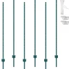 VEVOR 6 Feet Fence Post, 6 Pack U-Channel Heavy Duty Metal Fence Posts, Sturdy Steel Fence Stakes for Garden Yard, Lawn, Farms and Outdoor Wire Fencing, Green