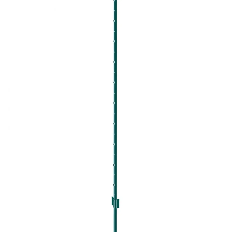 VEVOR 6 Feet Fence Post, 6 Pack U-Channel Heavy Duty Metal Fence Posts, Sturdy Steel Fence Stakes for Garden Yard, Lawn, Farms and Outdoor Wire Fencing, Green