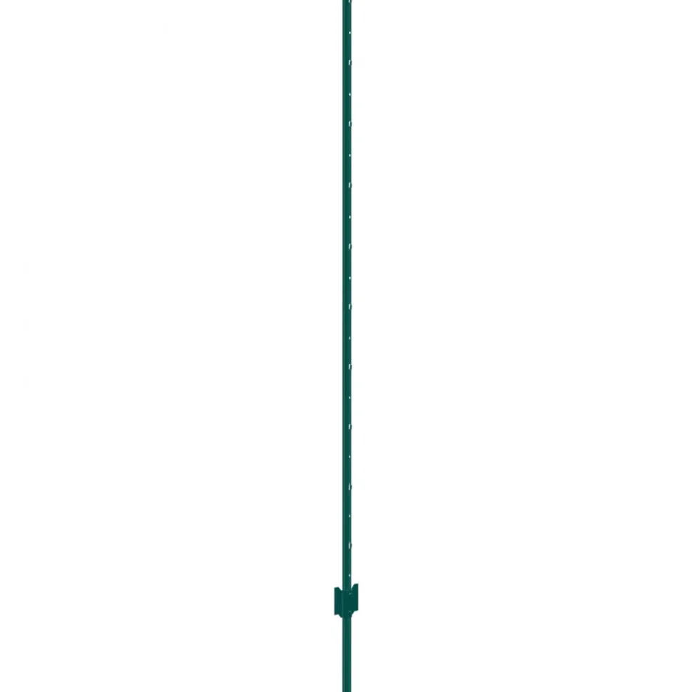 VEVOR 6 Feet Fence Post, 6 Pack U-Channel Heavy Duty Metal Fence Posts, Sturdy Steel Fence Stakes for Garden Yard, Lawn, Farms and Outdoor Wire Fencing, Green