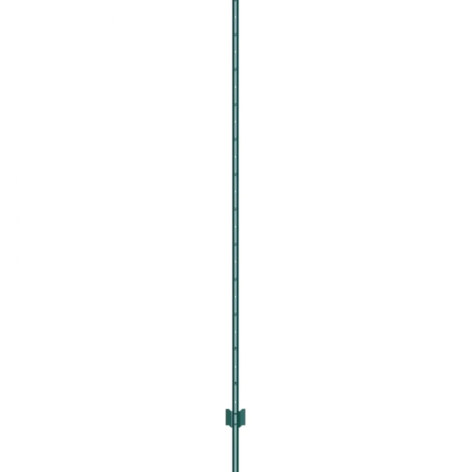 VEVOR 7 Feet Fence Post, 10 Pack U-Channel Heavy Duty Metal Fence Posts, Sturdy Steel Fence Stakes for Garden Yard, Lawn, Farms and Outdoor Wire Fencing, Green